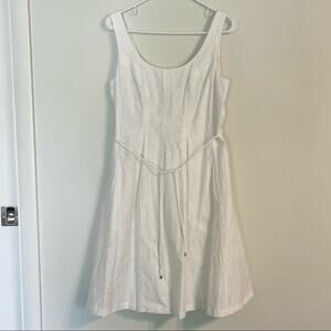 Pappagallo White Fit & Flare Dress Size 8